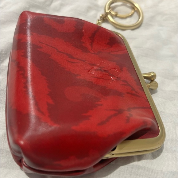 Patricia Nash leather Red Coin Purse with Gold Accents - Picture 5 of 5